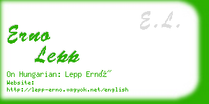 erno lepp business card